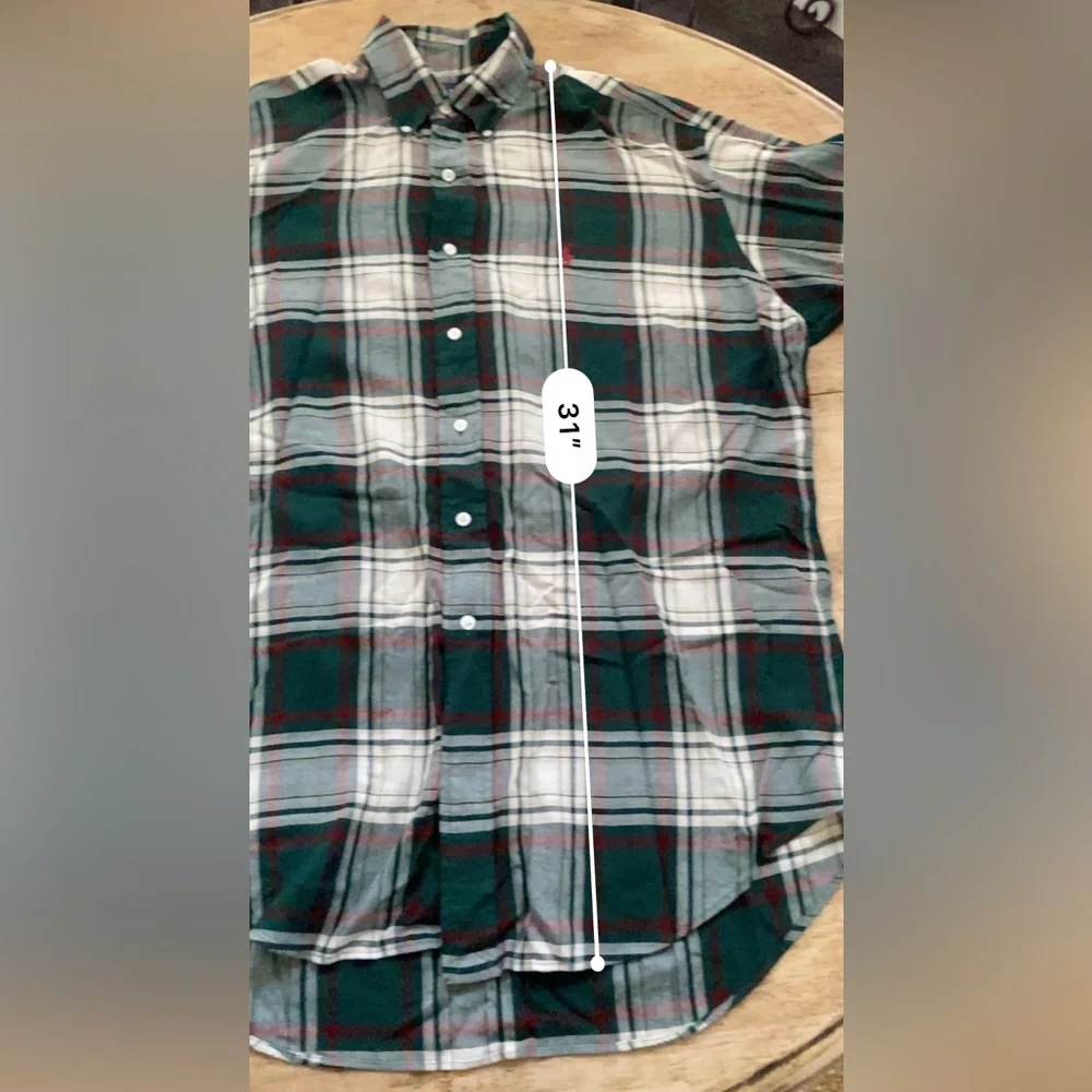 Polo‎ Ralph Lauren Blaire Men’s Sz M Green/Red Plaid Long Sleeve Button Down